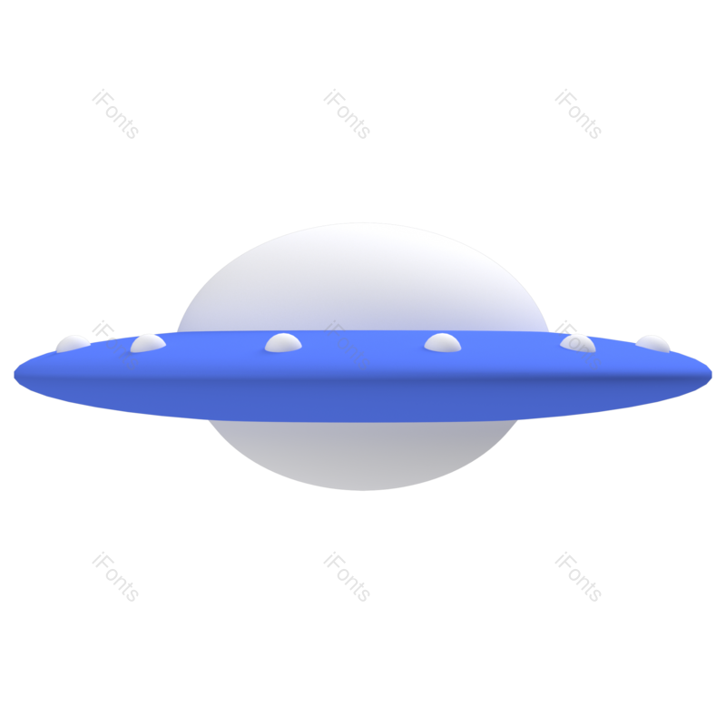 装饰图片,立体元素,宇宙飞船PNG,飞碟免抠素材